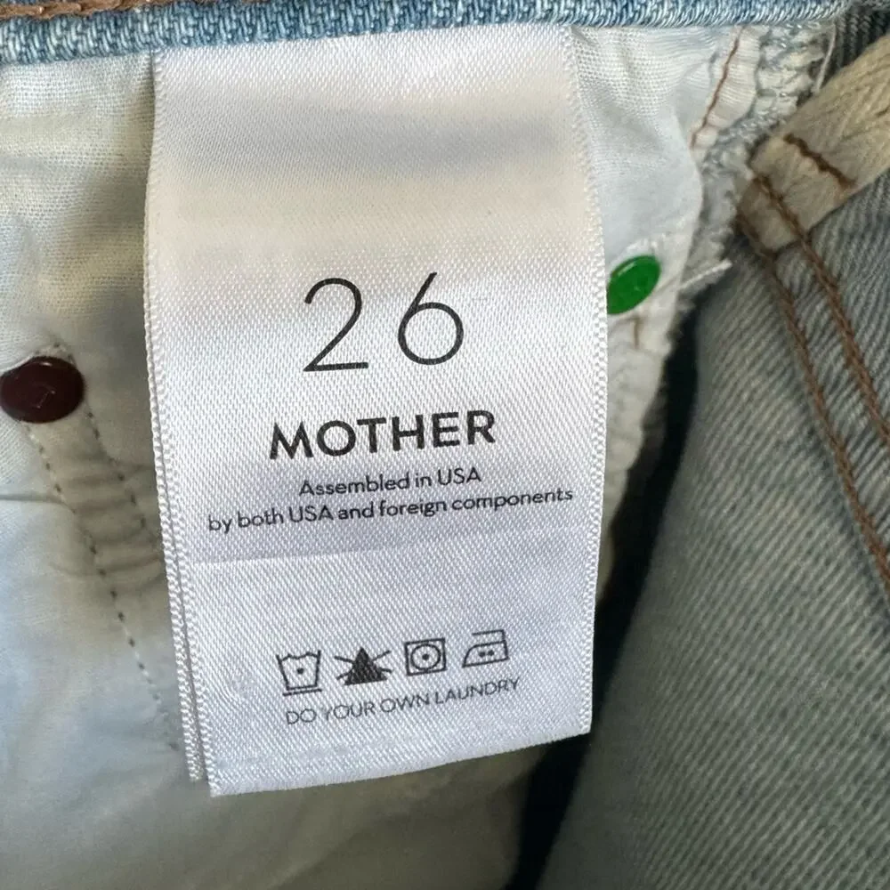 MOTHER SNACKS! The Fun Dip Puddle Wide Leg Jeans in Lots of Nibbles Size 26